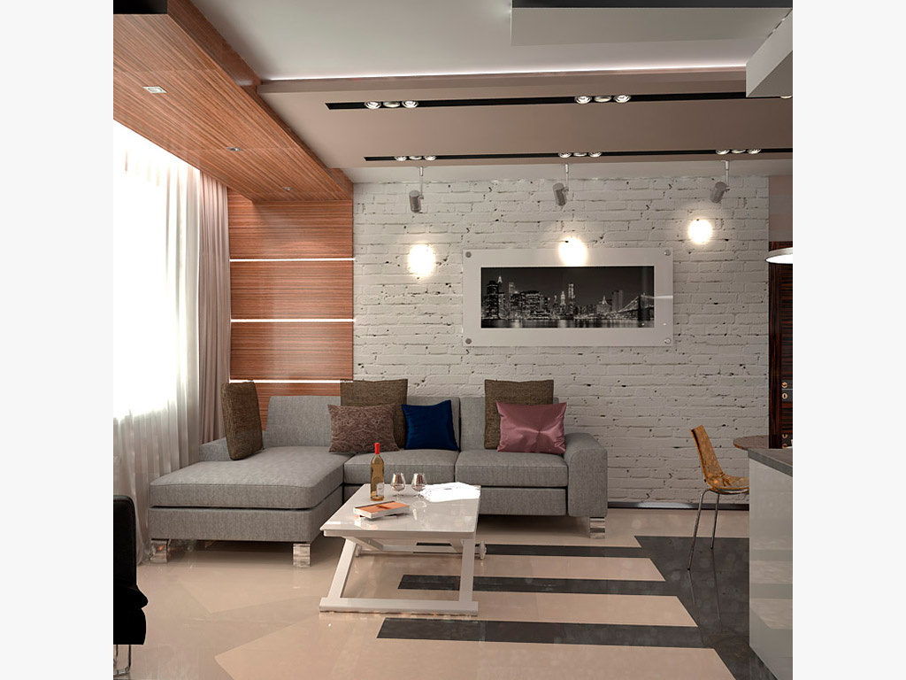 Дизайн-проект трехкомнатной квартиры в современном стиле